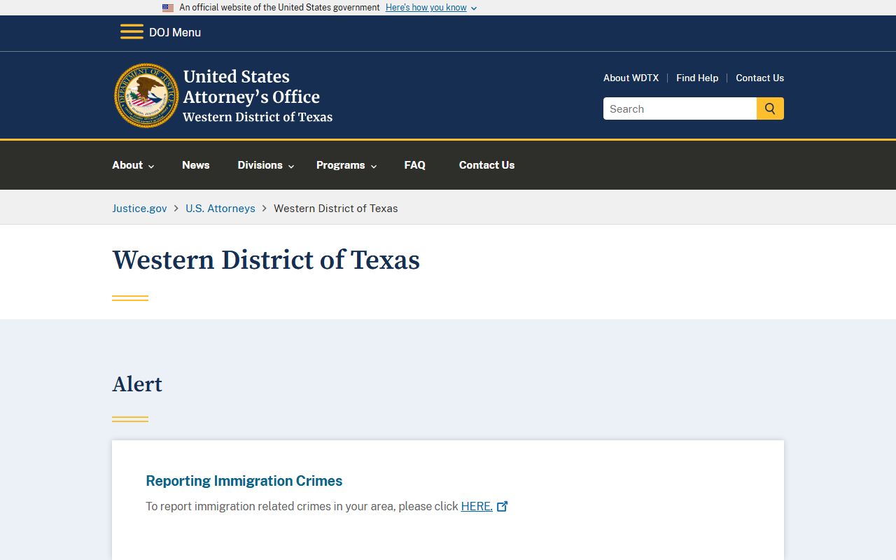 Williamson County arrest records U.S. Attorney Western District of Texas