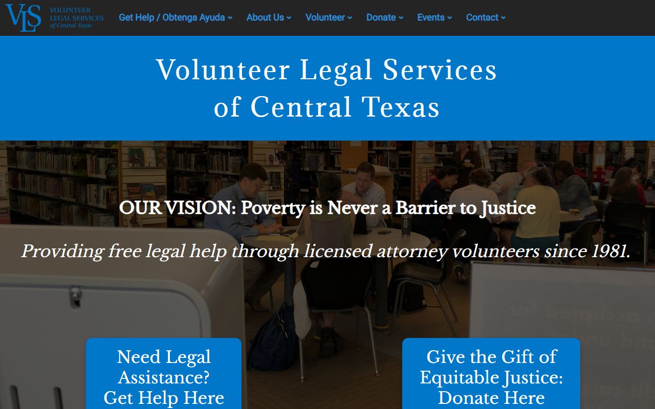Williamson County released inmates Volunteer Legal Services of Central Texas