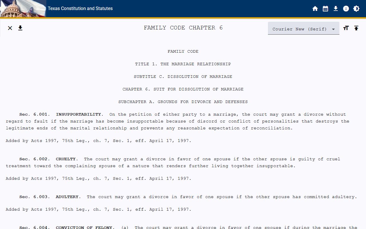 Williamson County marriage and divorce records Texas marriage statute