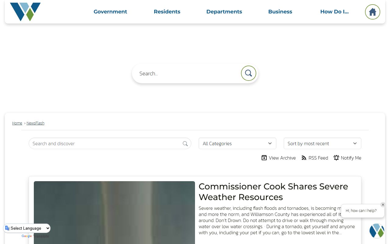 Williamson County public records county news archive