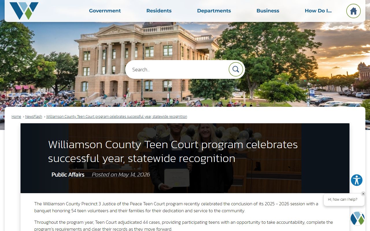 Williamson County court records JP3 Teen Court program results