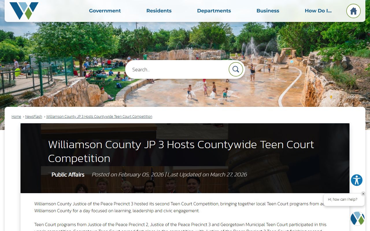 Williamson County court records countywide Teen Court competition